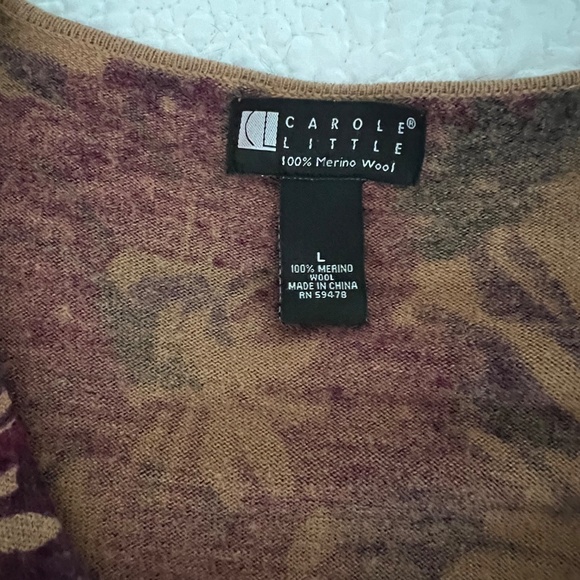 Carol Little size large Marino wool sweater - Picture 2 of 3